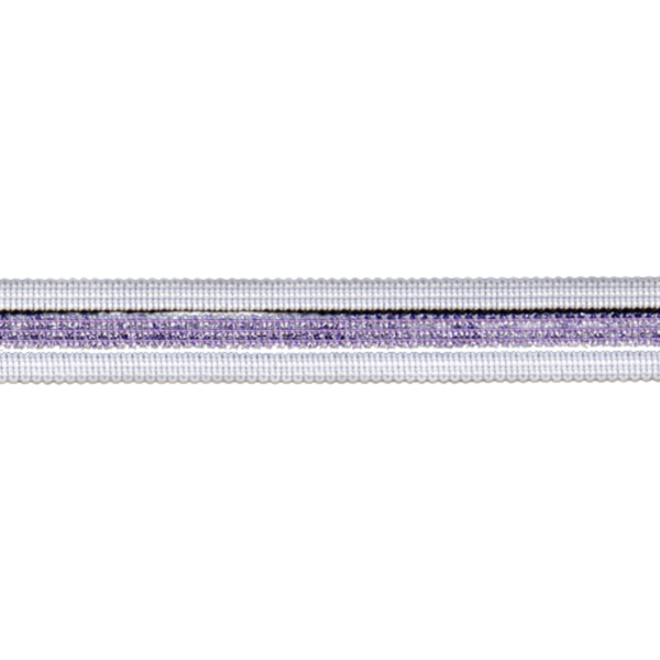 FITA RÍGIDA LISTRADA 1,7cm 20m BRANCO/PRETO/PÚRPURA - FB DO BRASIL