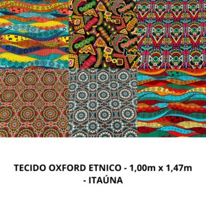 TECIDO OXFORD ÉTNICO - 1,00m x 1,47m - ITAÚNA