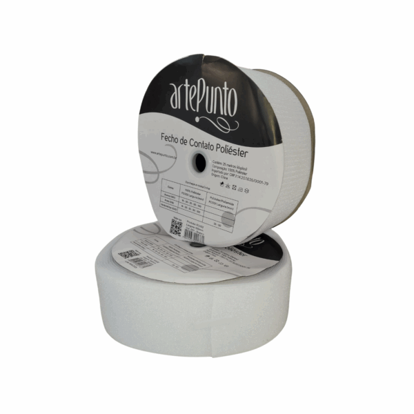 FECHO DE CONTATO COSTURA 100mm 25m - BRANCO - ARTEPUNTO - Imagem 3
