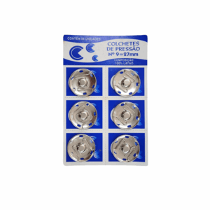 COLCHETE DE PRESSÃO LATÃO Nº9 27mm 6 UN - MAKRO CENTRAL