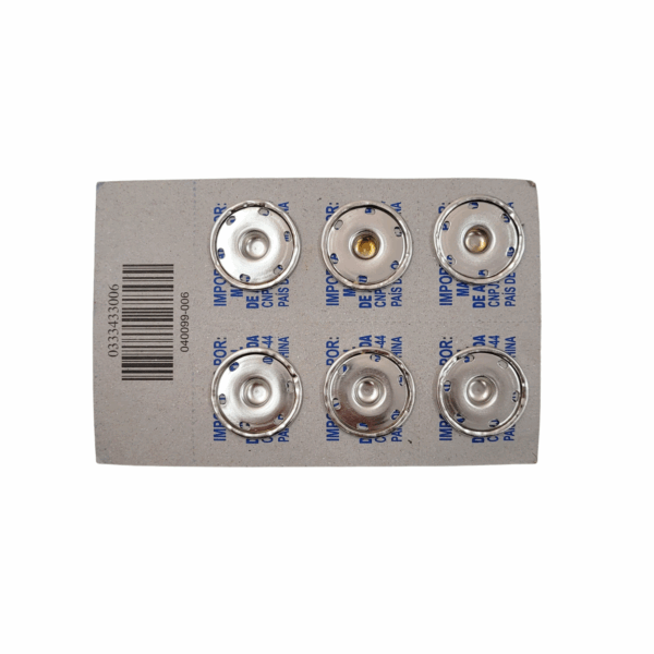 COLCHETE DE PRESSÃO LATÃO Nº9 27mm 6 UN - MAKRO CENTRAL - Imagem 2