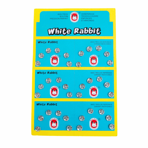 COLCHETE DE PRESSÃO N°00 7mm C/36 Un - WHITE RABBIT