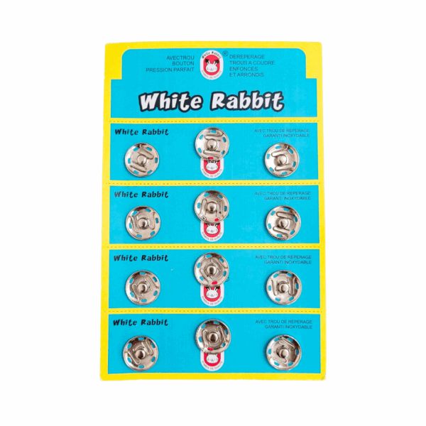 COLCHETE DE PRESSÃO N°5 19mm C/12 Un - WHITE RABBIT