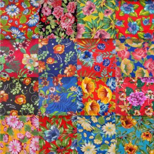 TECIDO CHITÃO FLORES  - 1,00m x 1,50m