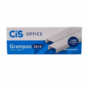 GRAMPOS PARA GRAMPEADOR GALVANIZADO 26/6 5.000 GRAMPOS - CiS
