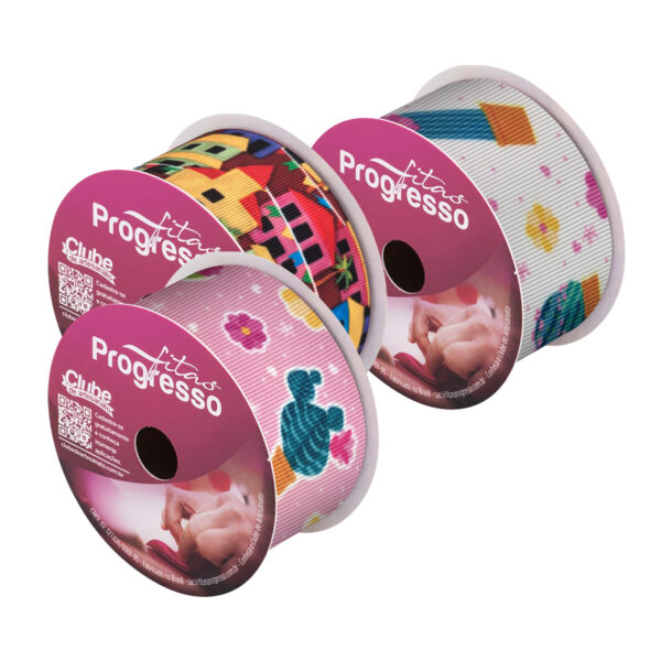 FITA GORGURÃO ESTAMPA NORDESTINA 38mm x 10m - FITAS PROGRESSO