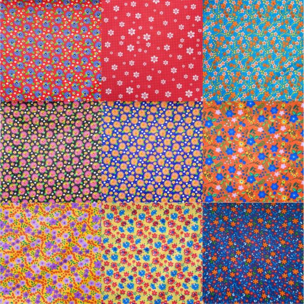 TECIDO CHITÃO FLORES PEQUENAS - 1,00m x 1,50m