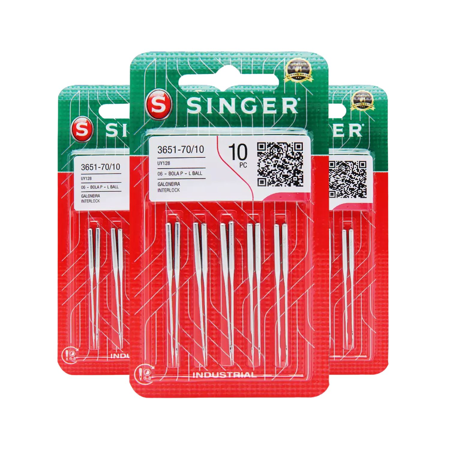 AGULHA INDUSTRIAL 3651-06 GALONEIRA/GENERAL PONTA BOLA - SINGER