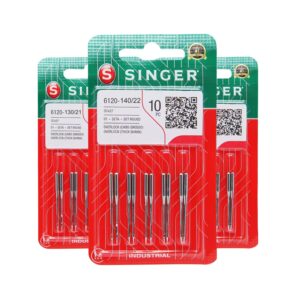 AGULHA INDUSTRIAL 6120-01 OVERLOQUE/INTERLOQUE PONTA SETA - SINGER