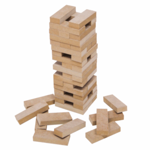 TORRE LEGAL 54 PEÇAS - MDF - CX DE PAPEL - CARLU BRINQUEDOS