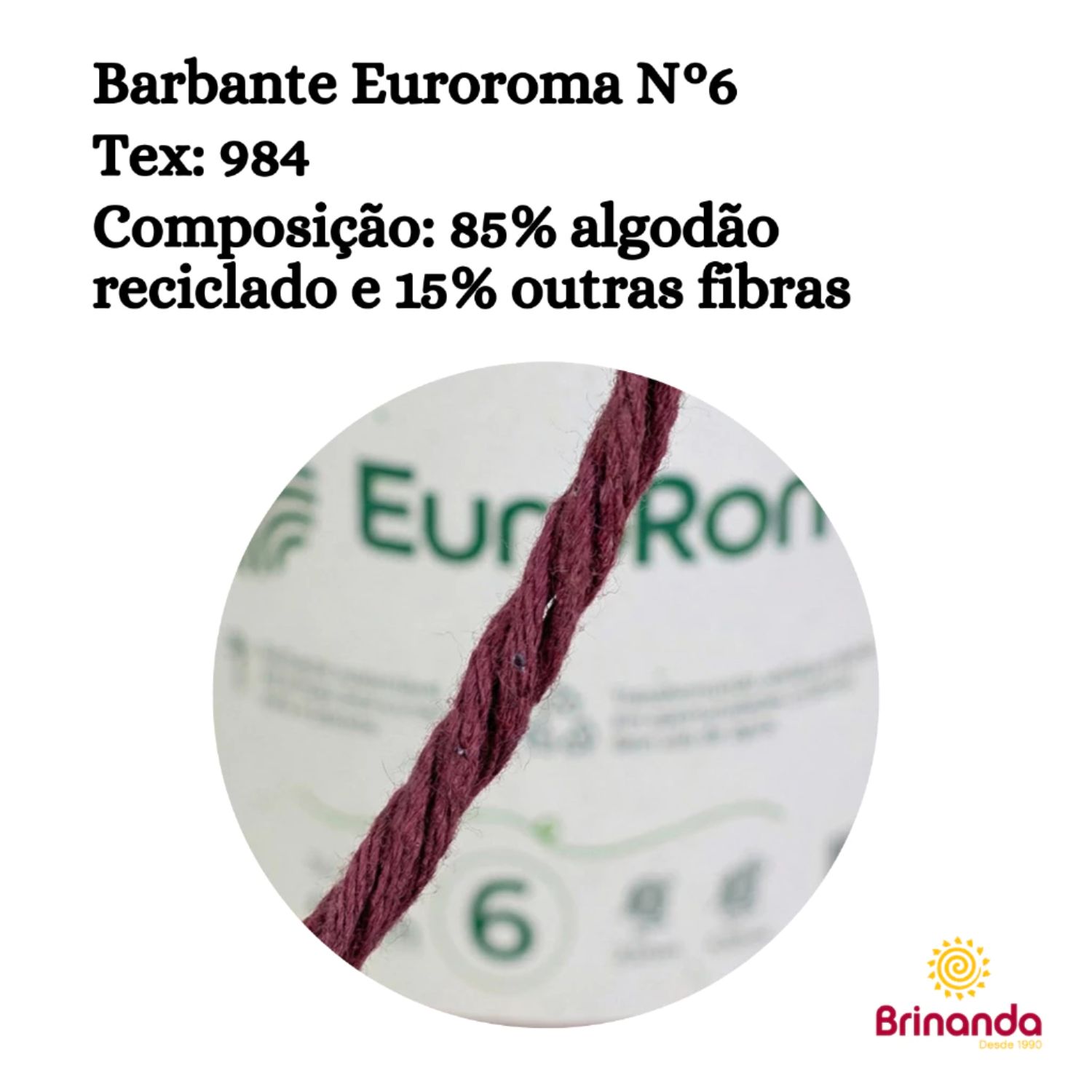 BARBANTE EUROROMA N°6 1016m 1Kg - EUROROMA - Imagem 4