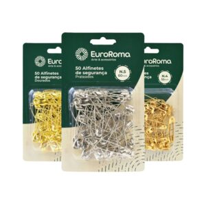 ALFINETE DE SEGURANÇA METAL 50 ALFINETES - EUROROMA