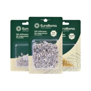 ALFINETE DE SEGURANÇA METAL 100 ALFINETES - EUROROMA